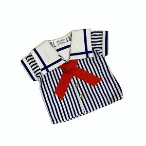 Vintage Saks Fifth x Sylvia Whyte 18M Baby Sailor Top Easter Spring
